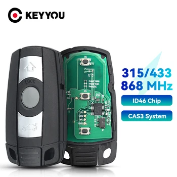 KEYYOU Авто Дистанционно ключ KR55WK49123 За BMW CAS3 Система за 315 Mhz/433 Mhz/868 Mhz За 1/3/5/7 серия, X5, X6, Z4 Смарт ключ PCF7945 Чип