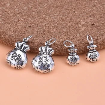 S925 сребро тайландски сребърни бижута аксесоари за ретро-малък паричен чанта щастлив чанта медальон ръчна изработка САМ производствен материал ac