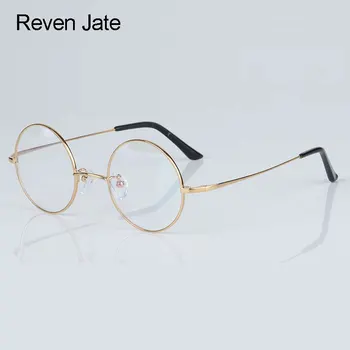 Reven Jate 8786 Мъжки Титанов Оптични Очила В Рамки очила с Кръгла Форма, Очила по Рецепта за Мъже, Очила Rx, Рамки за Очила