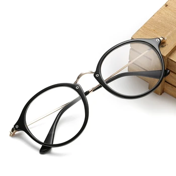 Модерни слънчеви Очила, Дамски Реколта Кръгли Очила, Рамки За Късогледство, Оптични Очила, Прозрачни Лещи, Комфортни Леки Очила с Кошачьим Око