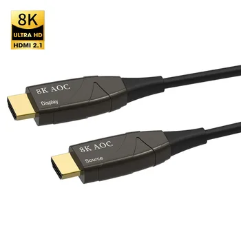 8K Оптичен HDMI-съвместим 8K60hz 4K120hz Оптичен кабел 48 gbps eARC HDR HDCP 2.2.3 за източник на свидетелството за авиационен оператор Ultra HD HDMI-съвместим 2.1
