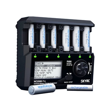 SKYRC NC2500 Pro Разрядник Dc 12v 3A AA/AAA NiMH/NiCd акумулаторна Батерия Многофункционално Зарядно Устройство Анализатор Бързо Зарядно Устройство С LCD екран