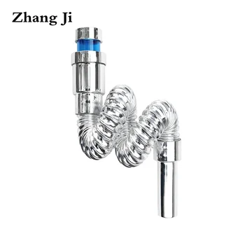 ZhangJi Гальванический 370-770 mm гъвкав вода от маркуч кухненска мивка водосточни сливи за баня дезодорирующий дренаж маркуч за басейни
