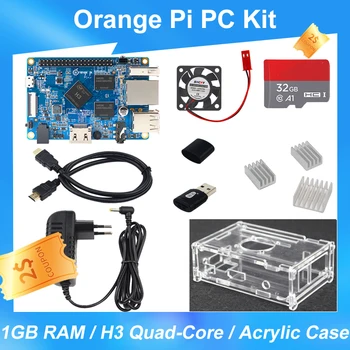 Оранжев Pi PC 1 GB Ram Модул Заплати Акрилен Корпус на Вентилатора за Охлаждане по Избор за Android, Ubuntu, Debian Image Одноплатный Мини-Компютър
