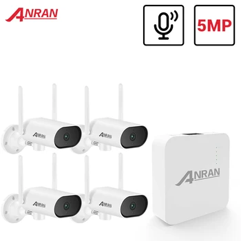 ANRAN 5MP Система за Видеонаблюдение Мини NVR Безжична Система за видео наблюдение Външна PTZ Камера за Сигурност на Система за Аудио ПРИЛОЖЕНИЕ за Управление на