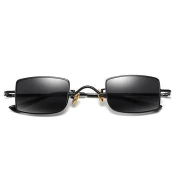 Нови Ретро Класически Малки Квадратни Слънчеви Очила Мъжки Маркови Дизайнерски Слънчеви Очила Дамски Реколта Метални Рамки Черни лещи Очила с UV400