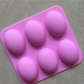 Дори 6 силиконови форми за сапун с овална форма силиконова форма за торта