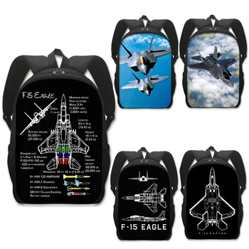 F-15 Eagle Военен Изтребител Раница F-22 Raptor Мъжки Пътни Чанти За юноши Детски Училищни Чанти Мъжки Раница, Чанта за Книги