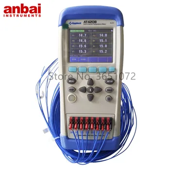 Многоканален рекордер на данни на температурата Anbai AT4208 / AT4204 / AT4202 с 3,5-инчов TFT-LCD дисплей