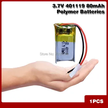 Полимерна литиево-йонна батерия от 3.7 На 401119 80 ма CE FCC ROHS информационния лист за безопасност сертифициране на качеството Ултра малка батерия