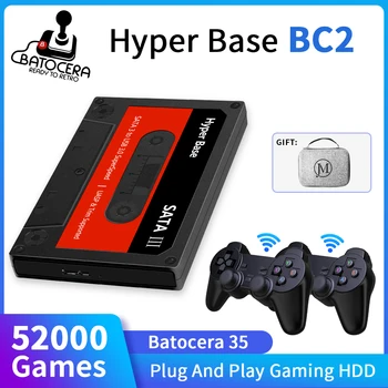Преносим игра ретро-твърд диск Batocera с 52 000 игри За PS3/PS2/PS1/СС/DC/GameCube/MD Hyper Base 2 TB Эмуляционный твърд диск