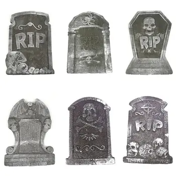 2022 Нови Надгробни плочи в Гробището от Стиропор за Хелоуин (6 опаковки), Украси за надгробни камъни за Украса на Двора на Хелоуин