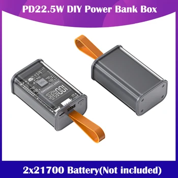 21700 Калъф За Зарядното устройство САМ Power Bank Box PD22.5W Калъф За Бързо зареждане 20000 ма Полимерна Батерия За Зареждане Power Bank Box