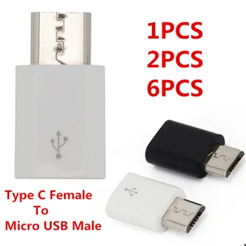 1 бр./2 бр./6 бр. Тип C Женски Към Мъжки Micro USB Адаптер Преобразувател Конектори За USB 3.1 Тип C Конектори