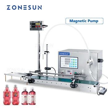 Добавъчни ZS Стъклена бутилка мляко, сок, вода, помпа магнитна машини завалки ZONESUN автоматично течността, работещи в контейнер ZS-DTMP1S