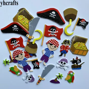 1 пакет/лот Пиратски полистирен етикети САМ занаяти предмети за обучение в Детската градина ранното обучение забавни играчки подаръци за рожден Ден Хелоуин