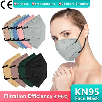 kn95 Маска certificadas Устата ffp2 mask Защитна маска за лице Безопасна хигиенична Множество спирала quirurgicas FPP2 homologadas