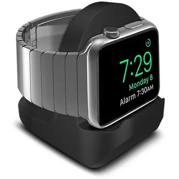 Акумулаторна Държач зарядно устройство Зарядно Устройство Със Силикон за монтиране на стена За зареждане на Apple Watch Stand Serie 7 / SE/6/5/4/3/2 38 42 40 45 мм