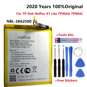 НОВ 2020 Годоригинальный батерия 2500 ма NBL-38A2500 За мобилен телефон TP-link Neffos X1 Lite TP904A TP904C + Комплекти инструменти