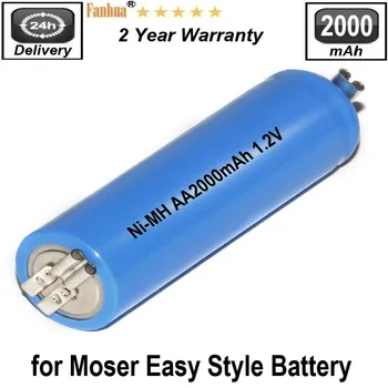 Батерия за самобръсначка 1,2 През 2000 mah за Moser Лесно Style 1881, ChroMini 1591, ChroMini 1591B, ChroMini 1591Q, моля, проверете размерите
