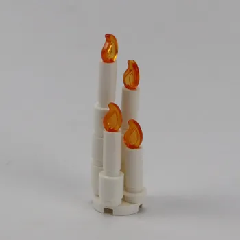 MOC Тухли, Блокове от Бял Свещник Пламък на Свещ Модел Фигурки Подаръци Играчки за Деца Класически Просветени Фигурки Писане