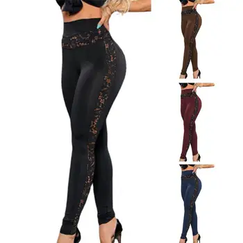 Плюс Размера на Мода в цял ръст Гамаши за Йога Леки Дамски Панталони Дантела за Спорт
