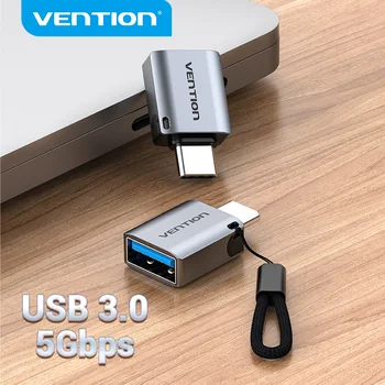 Vention USB Type C C Адаптер Мъжки към USB 3.0 Женски OTG Конвертор за Macbook pro Air Huawei Капитан 30 Samsung S9 S10 USB 3.0 OTG