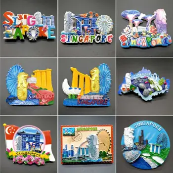 Бразилия, Сингапур и Виетнам 3D Магнити За Хладилник Туристически Сувенир Колекция Магнитни Стикери За Хладилник Подарък Ръчна изработка