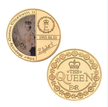 Europe Home decor1926-2022 Юбилейна Монета на Кралица Елизабет II Majesty Air Force Сбирка Позлатени Подаръчни Сувенири