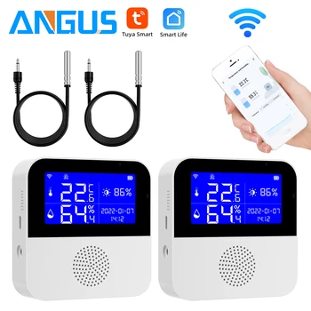 Умен домашен помощник Angus WiFi интелигентен сензор за температура и влажност с кабел за измерване на температурата на вашият домашен помощник