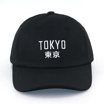 Нов Прием на Японската шапка, Токио, модерна бейзболна шапка с бродерия, 100% памук, регулируема черна бейзболна шапка в стил хип-хоп