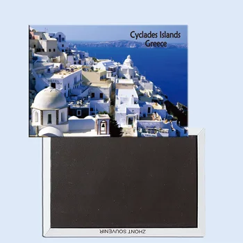 Фира, Санторини, Кикладские острови, Гърция, Магнитни стикери за хладилник, туристически сувенири, малки подаръци 24741