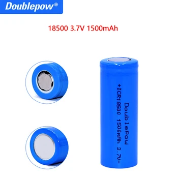 Doublepow 100% Реални емкость18500 1500 mah 3,7 1500 mah Акумулаторна батерия 18500 Bateria 