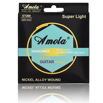 Amola ET200 .009-.042 Струни за електрическа китара от никелевого сплав с намоткой музикални инструменти и аксесоари за китара