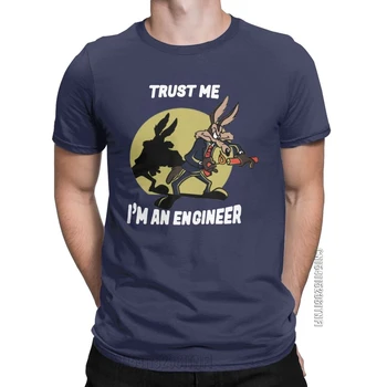 Тениска Trust Me Im An Engineer За Мъже, Реколта Тениска От чист Памук, с Кръгло деколте, Инженерни Тениски, Класически дрехи, Дрехи големи Размери