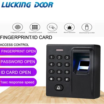 Мини-Биометричен Контрол на достъп с Пръстови отпечатъци, Самостоятелен контролер на Вратата, Клавиатура, Пръст и RFID карта, Автоматично Заключване на вратите D1-j