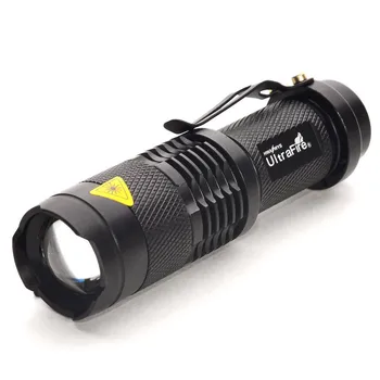 UltraFire SK68 1-Защитен бяла светлина XR-E Q5 led лампа с мащабиране led фенерче Джобен мини фенер (1 x 14500/AA)