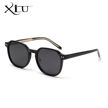 XIU, нови модни слънчеви очила в корейски стил с големи рамки, мъжки поляризирани uv400 TR90, мъжки квадратни очила за жени, ацетатная дограма 2021