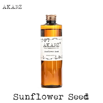 AKARZ Известна марка Слънчогледово масло натурална арома-висок капацитет за грижа за кожата грижа за тяло, масаж спа основно масло-носител